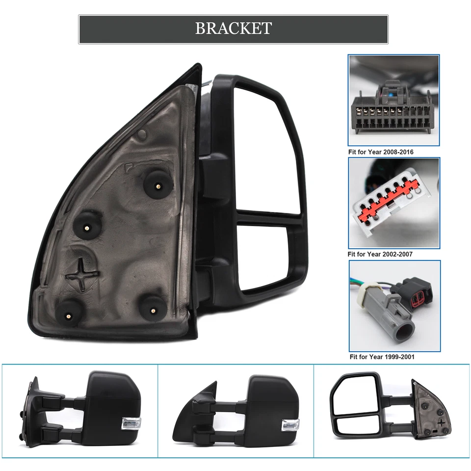 Upgrade Towing Mirrors For 11-16 Ford F250 F350 Super Duty Power Heated Signal - Image 4 of 4