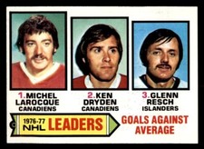 1977 Topps Hockey #6 Goals Against Average Leaders Dryden EX/MT