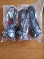 Three power leads computer uk kettle 1.5m black 3 pin plug