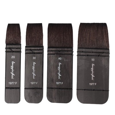 4 PCS Hake Brushes Set Sizes 20 30 40 50 Squirrel Blend Watercolor Wash