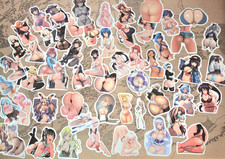55 Sexy Anime Stickers Waifu Manga Girl Vinyl Graffiti Free Shipping