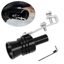 Blow Off Turbo Noise Valve Sound Whistle Simulator Auto Muffler Tip Black Auto