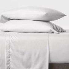 Twin/Twin XL Microfiber Sheet Set White: Polyester, Peached, 3pc
