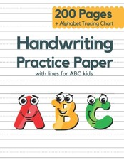 Kindergarten Writing Paper With Lines For ABC Kids 200 Blank Handwriting Prac...