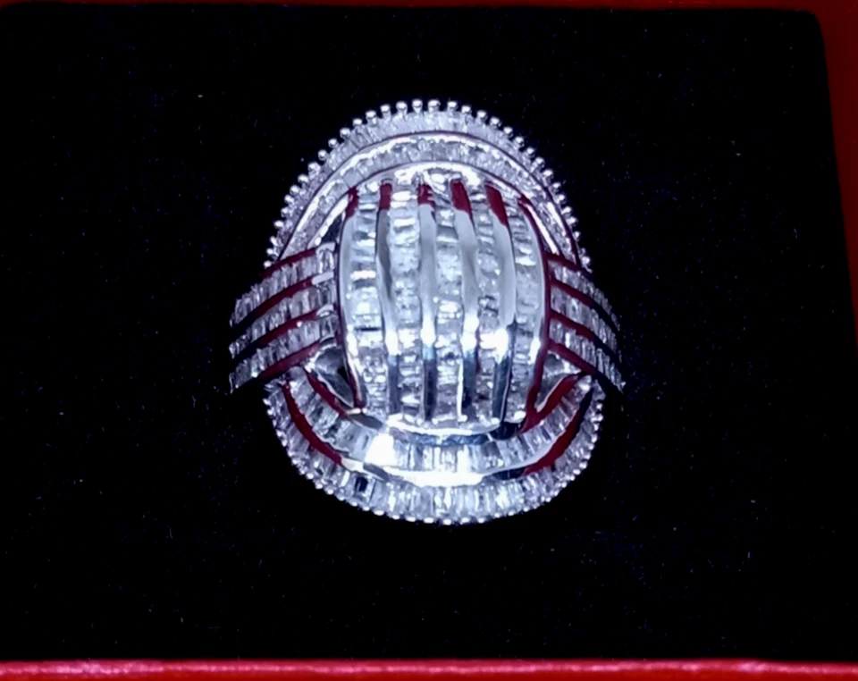 1.50ctw Diamond Platinum Over Sterling Silver Ring Size 7 Avg8.6 g - Image 3 of 4