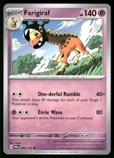 farigiraf pokemon card value SV5M] ex 088/071〈SR〉 Colorless Dirty Beam (160 This attack also does 30 damage to 1 of your opponents Benched Pokémon.) PokeDATA - Check current Pokemon