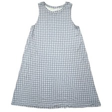 Gap Geometric All over Print Blue Sleeveless Tank Dress L Y2K Style Minimalist