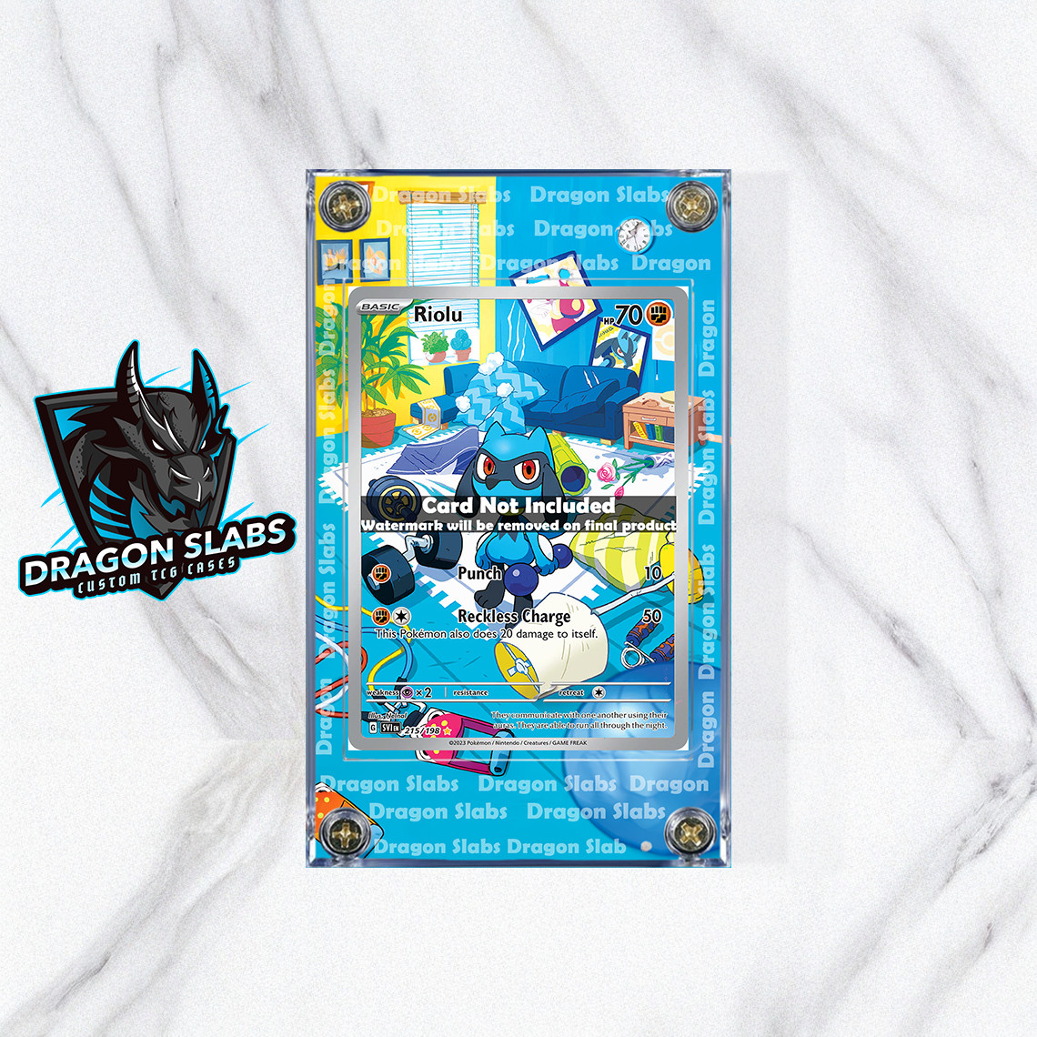 Pokemon Riolu 215/198 Scarlet & Violet Base Extended Art Custom Case
