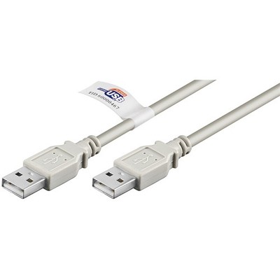 USB 2.0 Kabel A-Stecker auf A-Stecker grau 5m von goobay