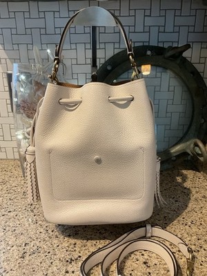COACH Lora Bucket Bag With Whipstitch Detail Pebbled Leather 651