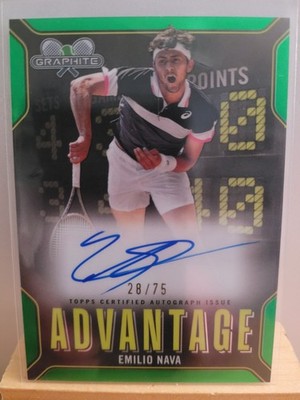 2024 Topps Graphite Tennis Emilio Nava Advantage Auto Green Refractor /75