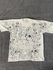Vintage 90s Disney 101 Dalmatians T-Shirt Youth Sz All Over Print Dogs USA     