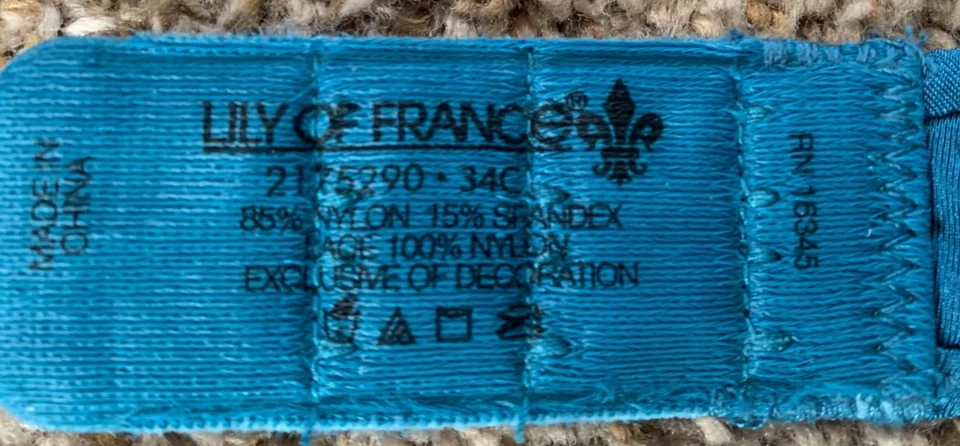 Sujetador convertible push-up amplificador Ego Boost Lily Of France 34C encaje azul verdoso Foto 4 de 4