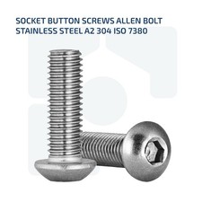 M8 x 70mm SOCKET BUTTON HEAD SCREWS HEX ALLEN BOLT A2 STAINLESS STEEL - ISO 7380