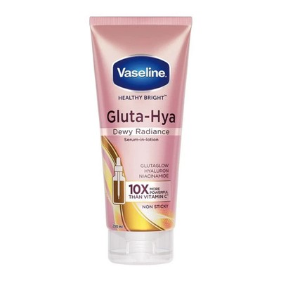 Vaseline Gluta-Hya Serum Burst Lotion 200ml Dewy Radiance Brightening 10x Vit C