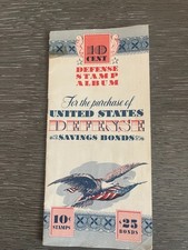 10 Cent War Defense Stamp Album War U.S. Defense Savings Bonds With 4 Stamps