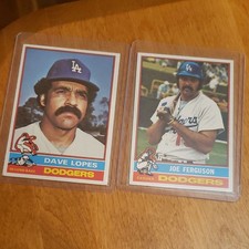 Topps 1976 MLB Card Lot 2 Dodgers Dave Lopes #660 Joe Ferguson #329