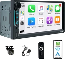 Double 2 Din 7” Car Stereo Touch Screen Car Radio Apple CarPlay Android Auto BT