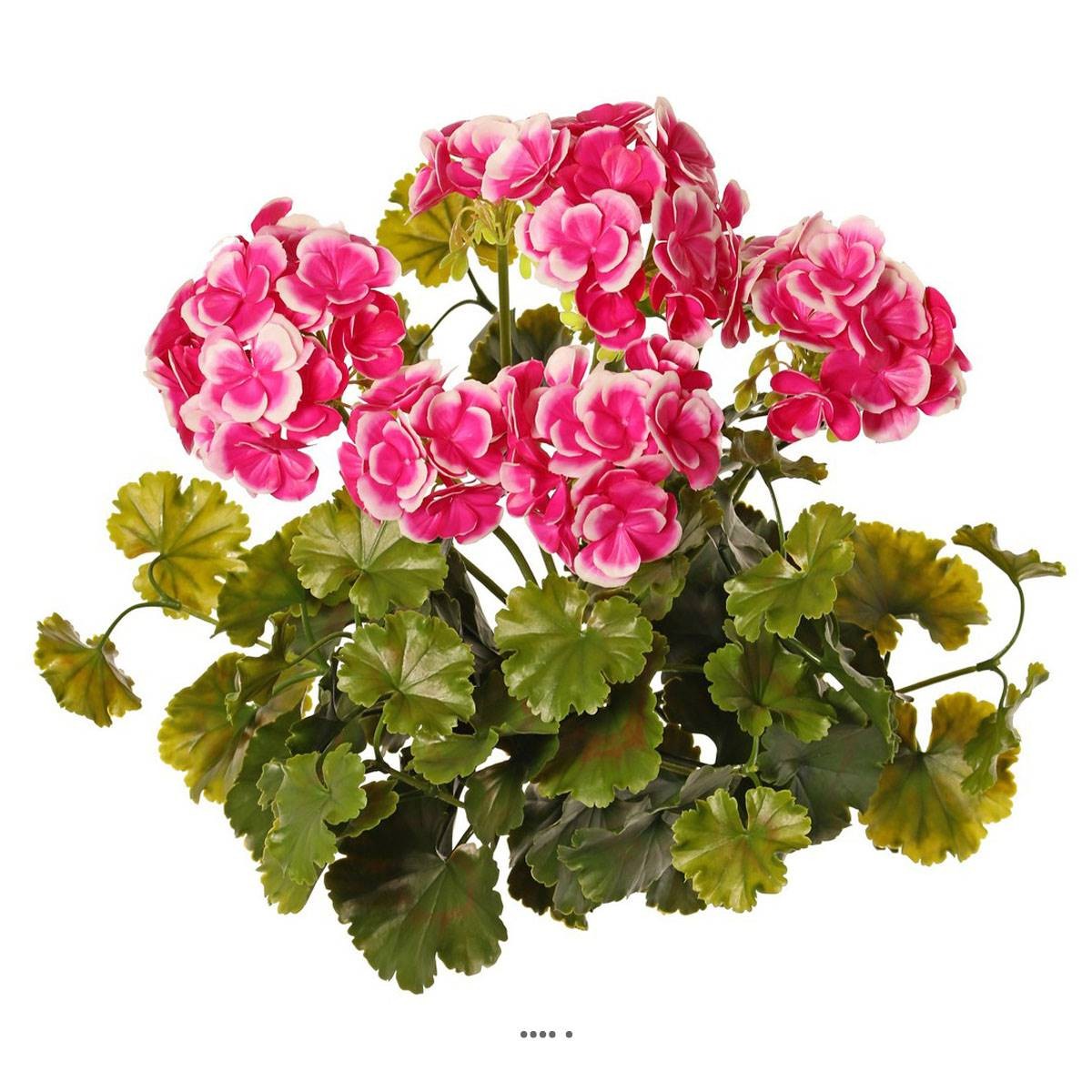 Geranium artificiel rose piquet 38cm fausse fleur exterieur terrasse balcon anti UV