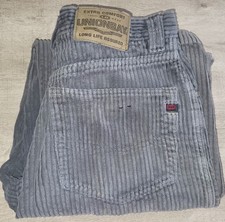 Vintage Union Bay Y2K 90s Big Boys Gray Wide Wale Corduroy Pants Size 18 XXL