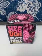 Schylling NeeDoh Fuzz Ball Flower Power Pink Squishy Stress Ball NEW