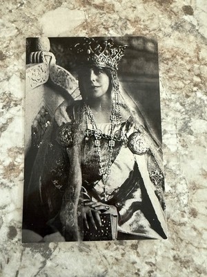 Queen Marie of Romania Alba lulia Coronation Portrait Royal Family Postcard 1922