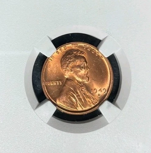 1949-D LINCOLN WHEAT CENT ~ NGC MS 65 RD ~BEAUTIFUL COIN~REF#98-306