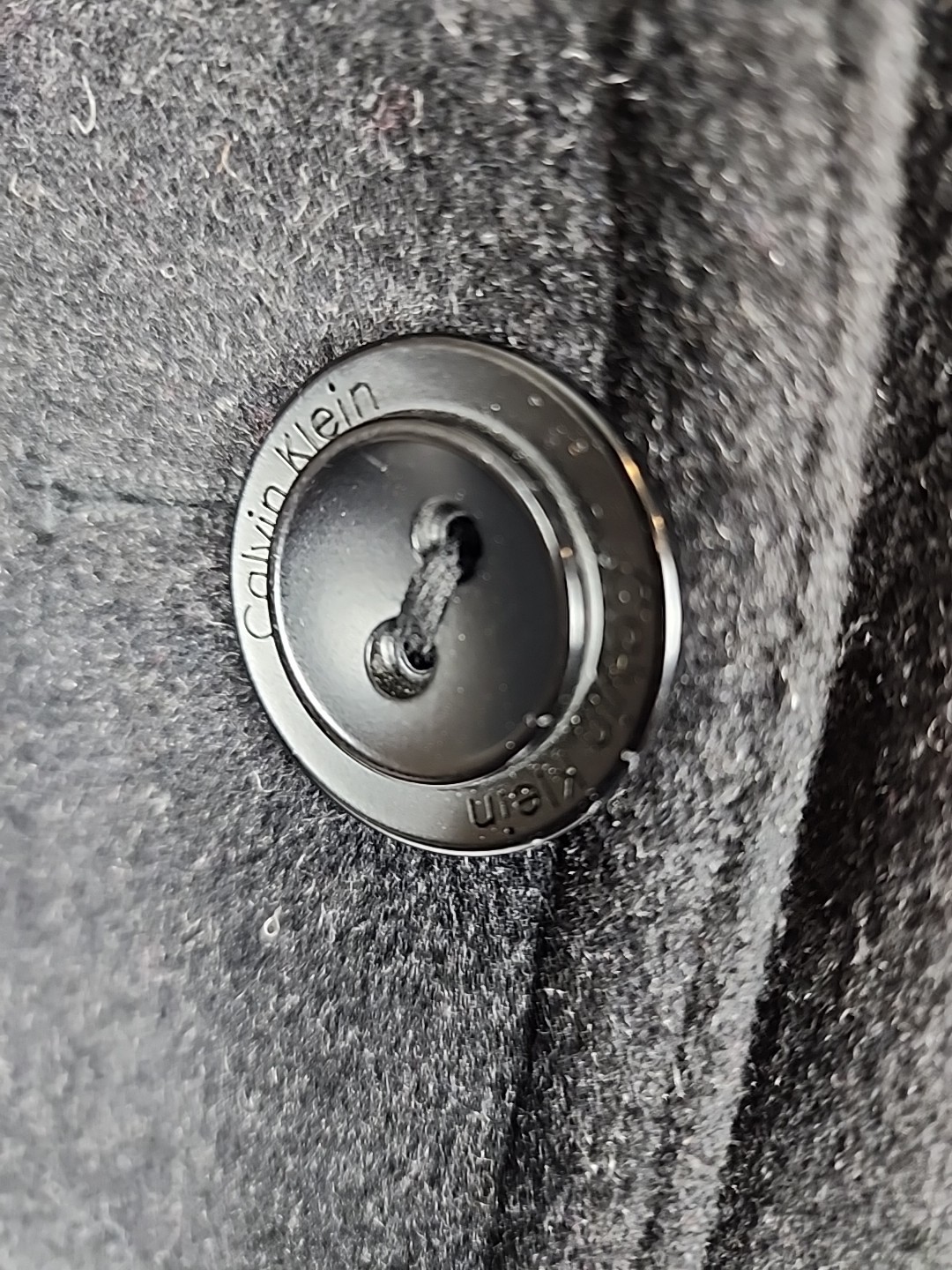 Calvin Klein Women’s Double Breasted Button Down Coat Wool Blend Black Sz 4  thumbnail 4