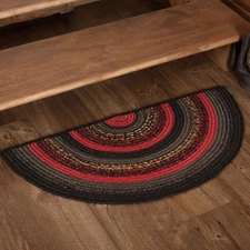 Accent Rug Cumberland Jute Rustic 16.5x33 Half Cir Non-slip Pad Floor VHC Brands