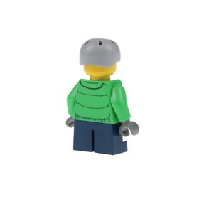 1x Lego Minifigure City Man Boy Winter Jacket Sports Helmet 60023 4428 cty0336