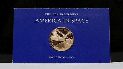 1977 AMERICA IN SPACE SERIES RARE BRONZE PROOF SKYLAB MEDAL ORG PACKAGING #1349
