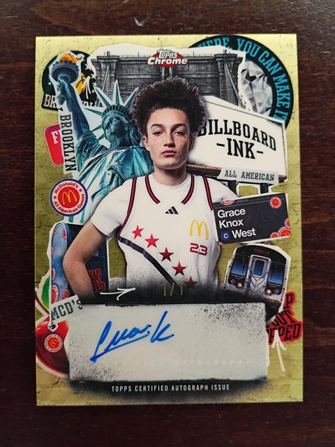 2025 Topps Chrome McDonald's Grace Knox AUTO Superfractor 1/1