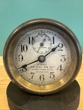 Antique STEWART CLARK (Pre Warner) SETH THOMAS Brass Automobile Car Dash Clock