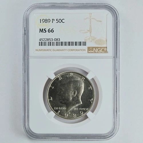 1989-P Kennedy Half Dollar 50c NGC MS66