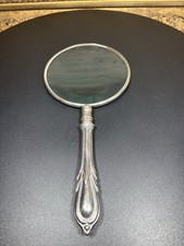 Rare Large 19th Century Sheffield Solid Silver Magnifying Glass   Victorian Desk