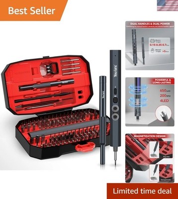 155 in 1 Mini Electric Screwdriver Set with 140 Magnetic Bits - Ergonomic Design