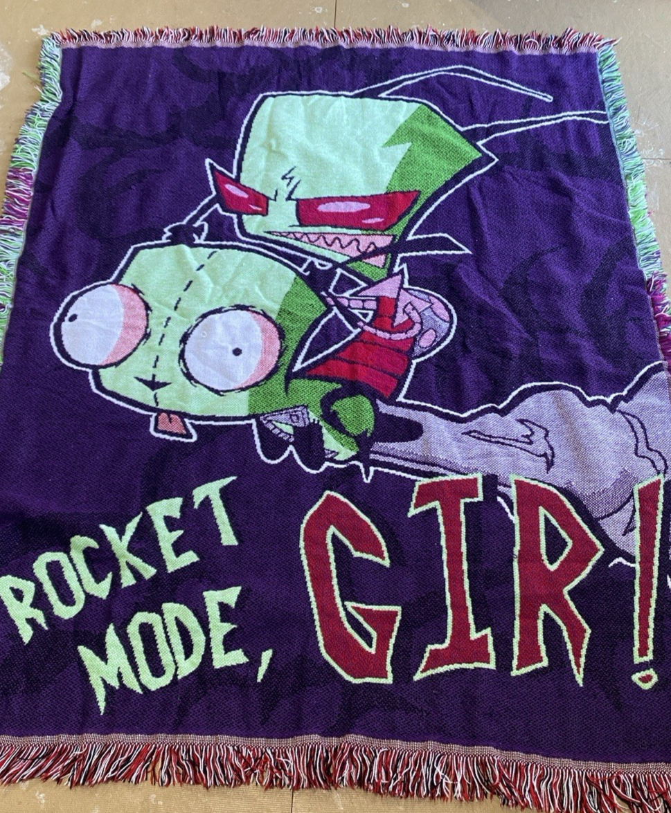 Vtg Northwest Invader Zim Rocket Mode GIR! Nickelodeon Tapestry