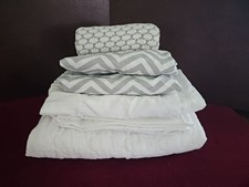 Baby Crib Matress Pack. 5 Items , White And Grey Used