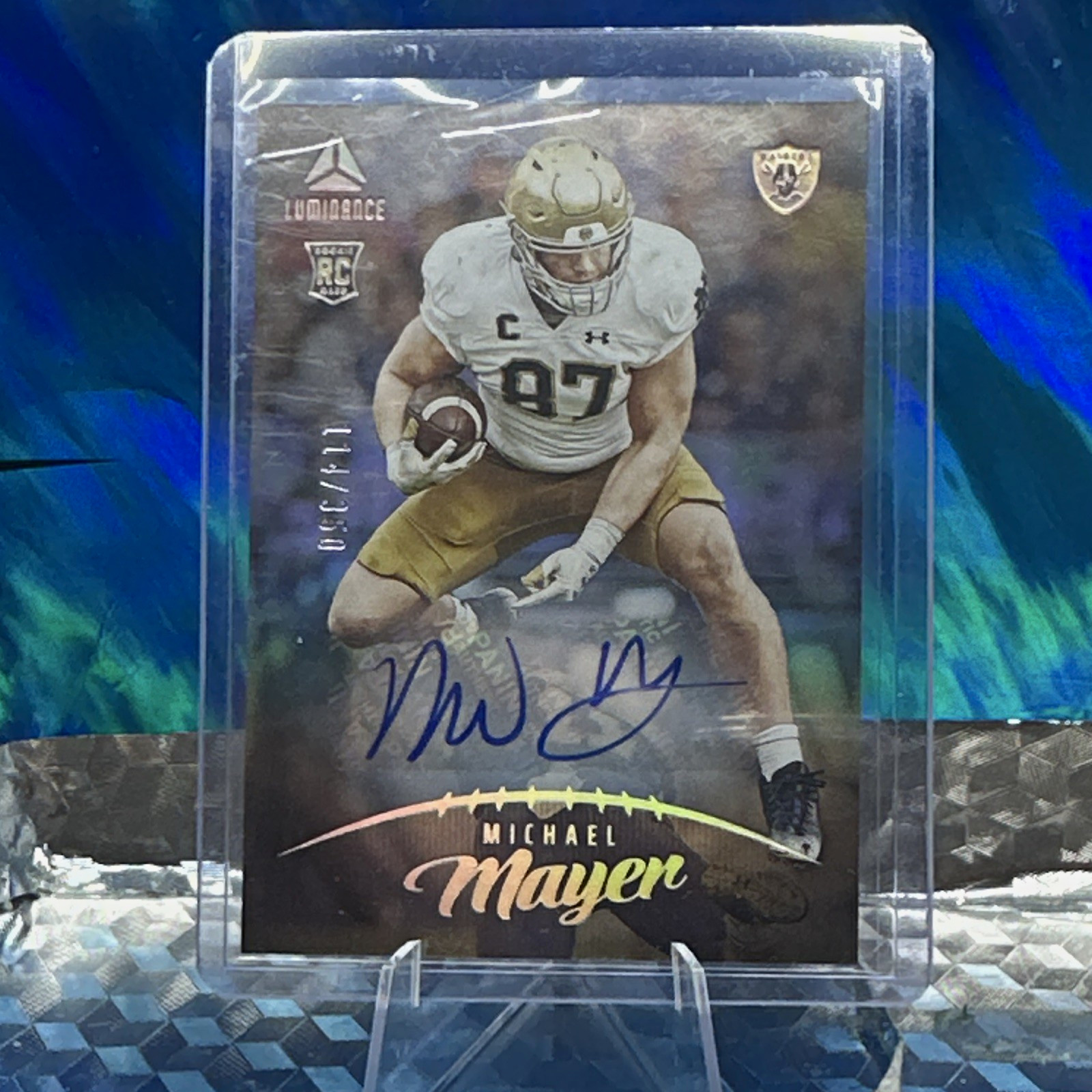 Panini 2023 Luminance Michael Mayer RC Hard Signed Auto #177/350 #117 Raiders