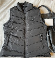 Men's Electric Heated Puffer Jacket USB Warm Winter Coat, Insulated Hood, Size M