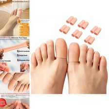 Gel Big Toe Caps 12 Pack SEBS Toe Protectors Cushioning Nail Coverage Reusable