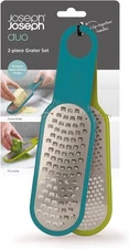 Joseph Joseph Duo 2-Piece Grater Set  for Vegetable, Cheese, Citrus Zester NEW