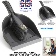 GARDEN DUSTPAN AND BRUSH LARGE OUTDOOR STRONG CLEANING YARD SWEEPER BROOM SHOVEL