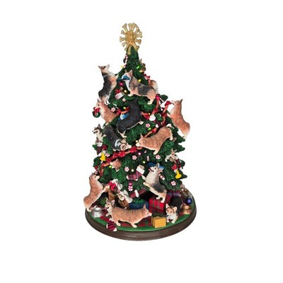 Danbury Mint Corgi Christmas Tree 2006 Lighted Christmas Tabletop Decoration 