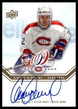 2008-09 UD Montreal Canadiens Centennial Habs INKS Claude Lemieux Auto #HABS-LE