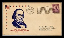 DR JIM STAMPS US COVER DANIEL WEBSTER FIRST DAY ISSUE SCOTT 725