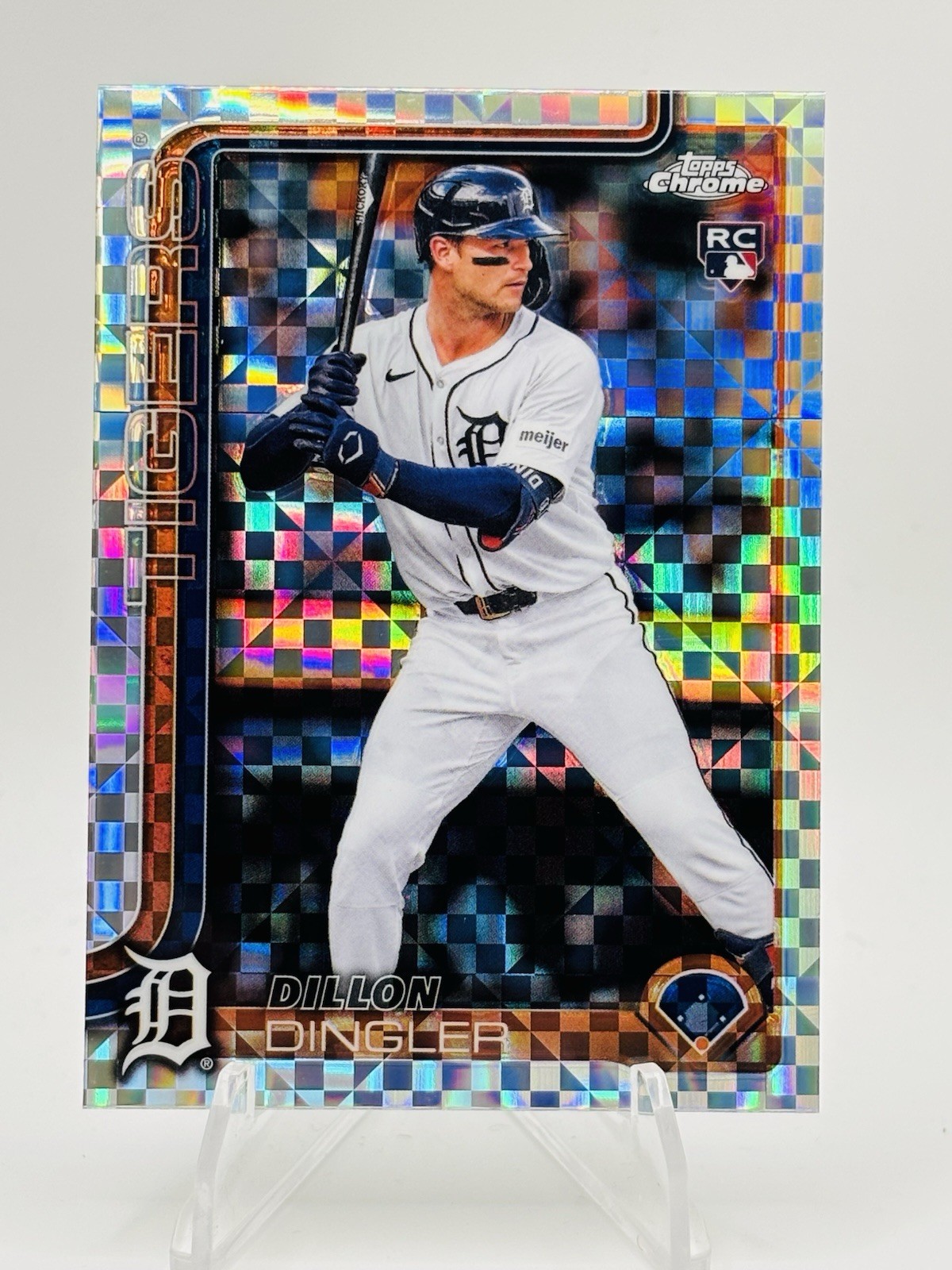 2025 Topps Chrome X-Fractor #274 Dillon Dingler RC Detroit Tigers