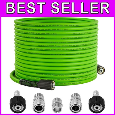 #ad Lightweight Pressure Washer Hose Stainless Steel Fittings $85.49