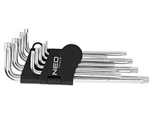 09-526 Schl&uuml;sselsatz Torx&reg; mit Sicherung Chrom-Vanadium-Stahl 9Stk. NEO TOOLS