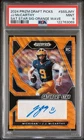 2024 Prizm Draft Picks Sat. Star J.J. McCarthy RC Auto Orange Wave /75 PSA 9